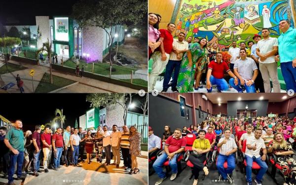 Deputado Francisco Costa participa de inauguração do Cine Teatro em São João do Arraial.(Imagem:Reprodução/Instagram)