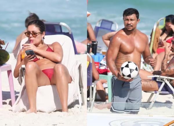 Sophie Charlotte e Xamã na praia da Barra da Tijuca.(Imagem: Dilson Silva/ AgNews)