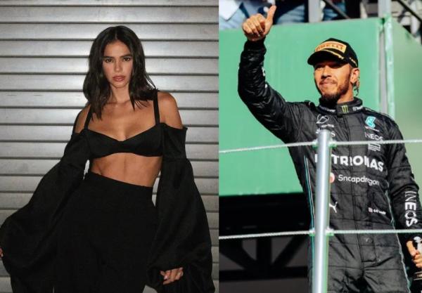 Bruna Marquezine e Lewis Hamilton(Imagem:Reprodução)