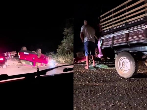 Acidente em São Raimundo Nonato.(Imagem:Reprodução)