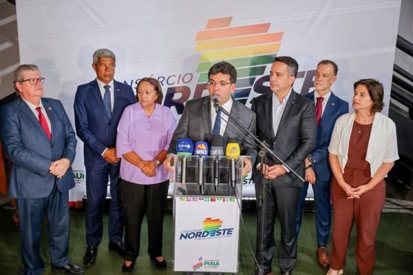 Rafael entrega presidência do Consórcio Nordeste a Paulo Dantas e reforça pedido por mais investimentos para a região(Imagem:Gabriel Paulino)