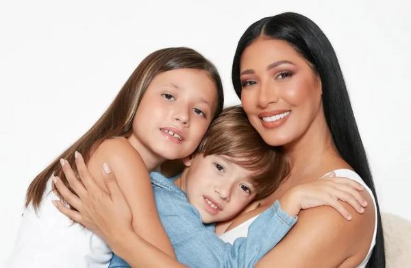 Simaria com os filhos, Giovanna e Pawel.(Imagem:Reprodução/Instagram)