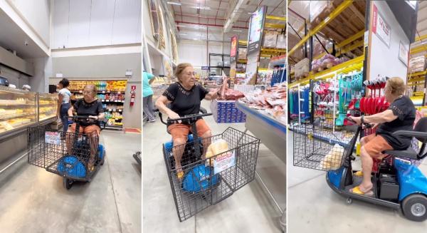 São Jorge Super de Floriano introduz carrinhos elétricos para clientes com mobilidade reduzida.(Imagem: Reprodução/Instagram)