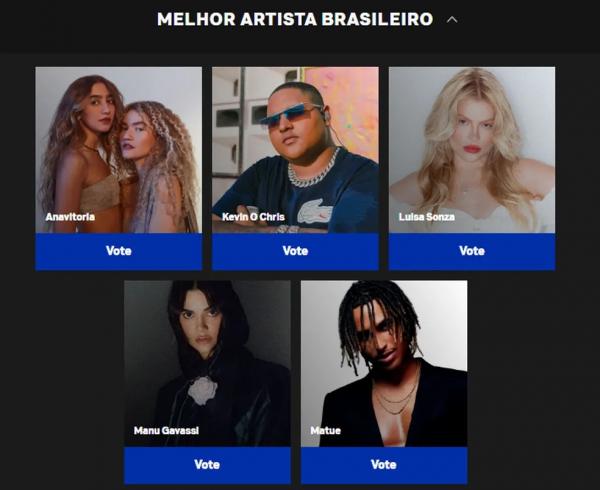 EMA MTV 2023 anuncia Melhor Artista Brasileiro.(Imagem: Divulgação)