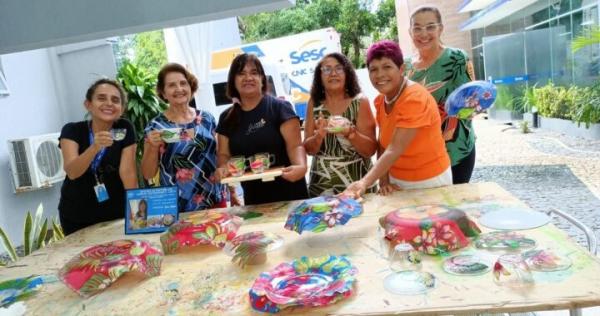Do reaproveitamento &agrave; arte: oficina transforma materiais em obras criativas no Sesc Beira Rio.(Imagem:Divulga&ccedil;&atilde;o)