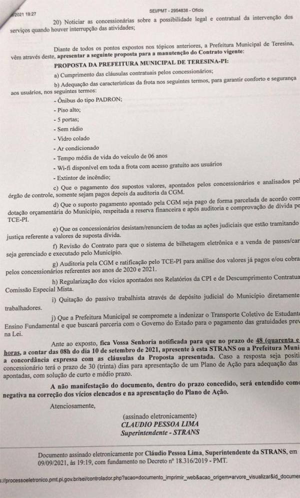 Prefeitura exige que Setut renuncie dívida de R$ 21 milhões em nova proposta(Imagem:Divulgação)