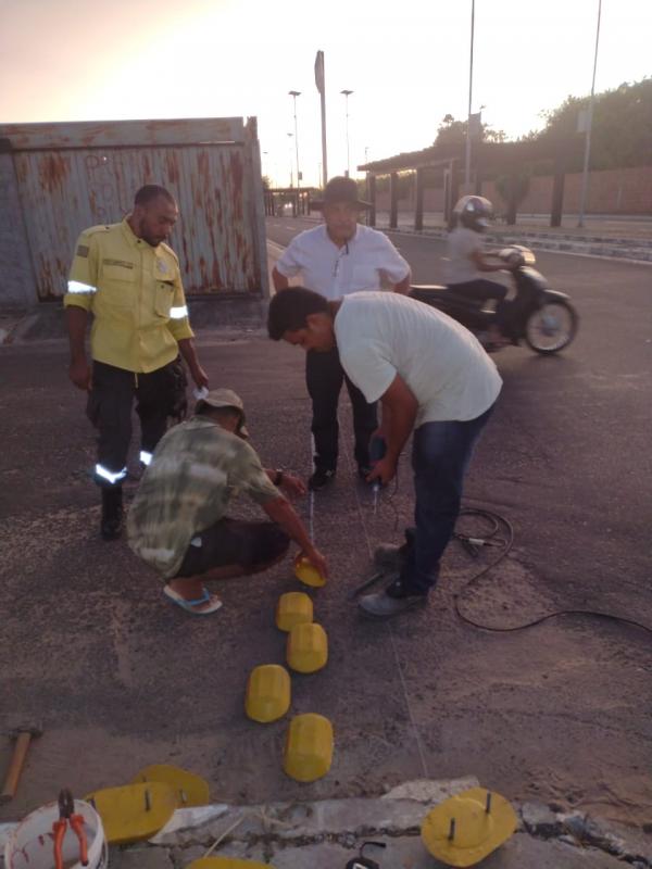 SUTRAN implanta redutores de velocidade em vias de Floriano(Imagem:FlorianoNews)