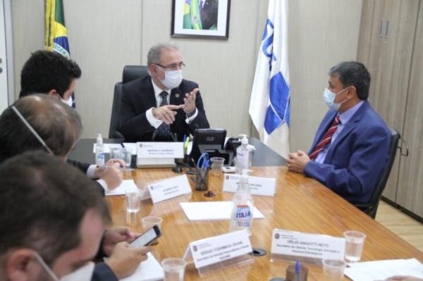 Em reunião com Wellington Dias, Ministério da Saúde se posiciona a favor do uso da Sputnik.(Imagem:André Oliveira)