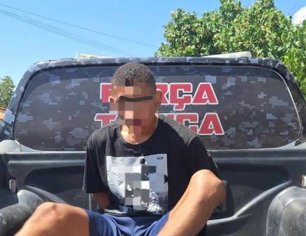Força Tática cumpre mandado de prisão e apreende entorpecentes em Floriano.(Imagem:Divulgação/PM)