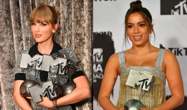 Taylor Swift e Anitta estão entre as indicadas ao MTV EMA 2023.(Imagem:getty)