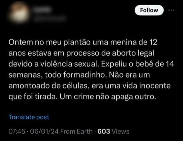 postagem médica(Imagem:Reprodução)