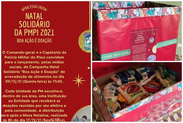 Campanha Natal Solidário da PMPI (Imagem:Divulgação/Instagram)