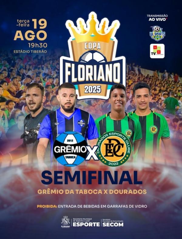 Copa Floriano entra na fase decisiva com jogos da semifinal iniciando nesta terça-feira (19).(Imagem:Secom)