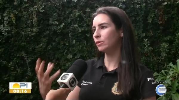 Delegada Bruna Verena, Polícia Civil do Piauí.(Imagem:Reprodução/TV Clube)