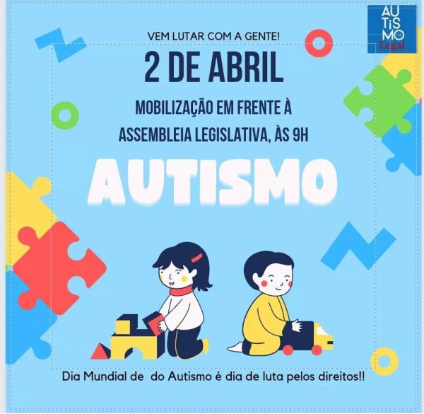 No Dia mundial do Autismo, familiares de autistas farão mobilização em frente a Assembleia Legislativa do Piauí.(Imagem:Arquivo Pessoal)