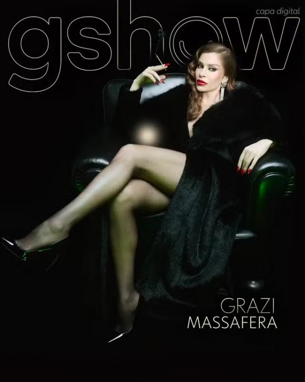 Grazi Massafera posa para a capa gshow.(Imagem:Fernando Tomaz/gshow)