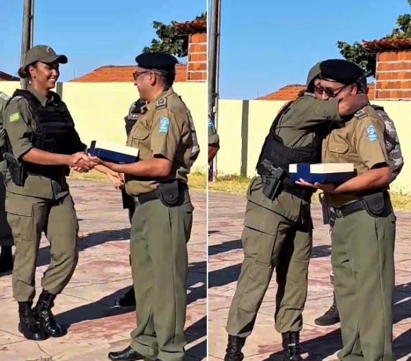 3º BPM de Floriano homenageia policiais pelo Dia dos Pais.(Imagem:Reprodução/Instagram)