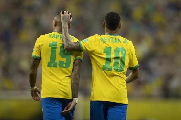  Neymar e Raphinha na seleção brasileira.(Imagem:Lucas Figueiredo/CBF )