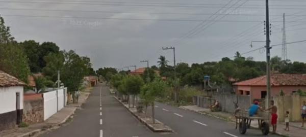 Avenida Josias Leodido, em Buriti dos Lopes, onde ocorreu o acidente.(Imagem:Google)