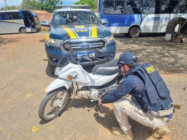 PRF autua motociclista inabilitado que tentou fugir da fiscalização na BR 343 em Floriano(Imagem:Divulgação/PRF)