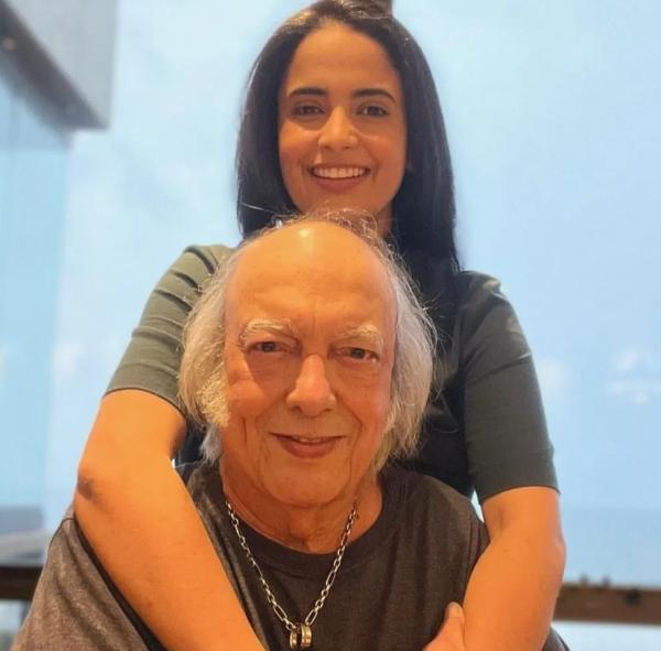  Erasmo Carlos e a mulher, Fernanda Passos.(Imagem:Reprodução/ Instagram )