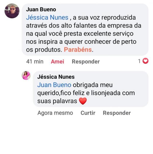 Jéssica Nunes recebe elogios pelo desempenho em locução.(Imagem:Divulgação)