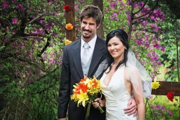 Suzana Alvez, a ex-Tiazinha, e o marido, Flávio Saretta.(Imagem: Arquivo pessoal)