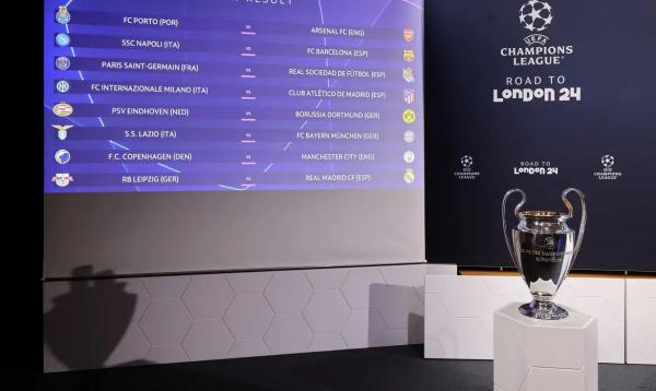 Confrontos das oitavas da Champions League serão definidos em sorteio