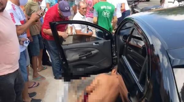 Policial piauiense foi atingido no abdômen e faleceu após três dias na UTI.(Imagem:Tiago Mendes/TV Clube)
