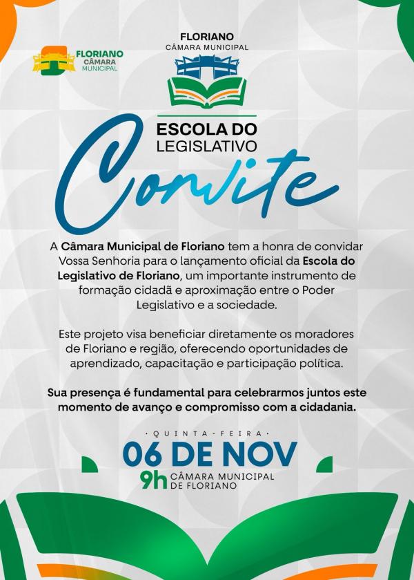Câmara Municipal de Floriano lançará Escola do Legislativo com foco na formação cidadã(Imagem:CMF)