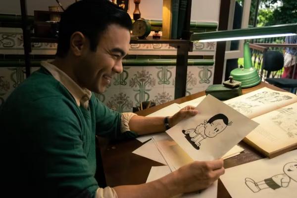 Mauro e os desenhos da Turma da Mônica.(Imagem: Divulgação/Iury Senck)