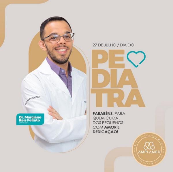 Clínica Amplamed celebra o Dia do Pediatra com homenagem ao Dr. Marciano Reis.(Imagem:Reprodução/INstagram)