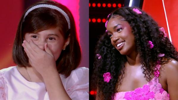 Isa Camargo é elogiada por IZA no The Voice Kids.(Imagem:Globo)