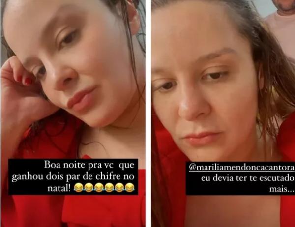 Maiara diz que ganhou par de chifres no Natal.(Imagem:Reprodução/Instagram)