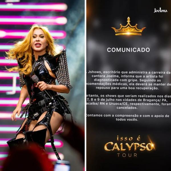  Joelma cancela shows devido a problema de saúde. (Imagem:Reprodução/Instagram )