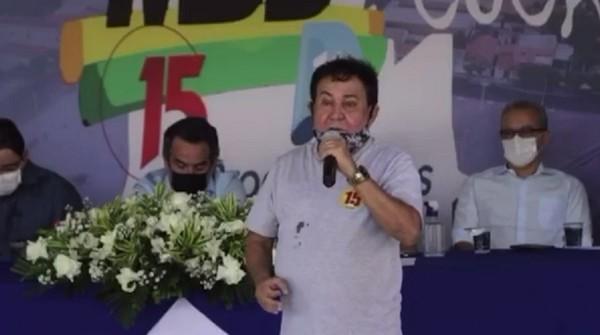 ex-prefeito de Cocal (PI) José Maria Monção durante convenção do MDB.(Imagem:Reprodução)