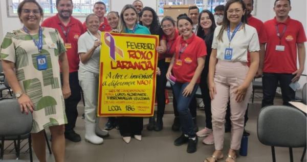 Sesc Avenida realiza a&ccedil;&atilde;o do Fevereiro Roxo e Laranja em empresas de Parna&iacute;ba.(Imagem:Divulga&ccedil;&atilde;o)