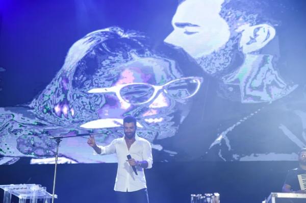 Gusttavo Lima homenageia Marília Mendonça no Festival Caldas Country.(Imagem:Leo Franco / AgNews)