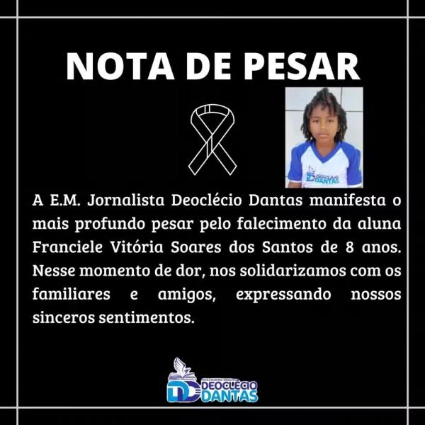 Morre no hospital criança atacada por Pitbull enquanto dormia na Zona Leste de Teresina; escola suspendeu aulas.(Imagem:Reprodução)