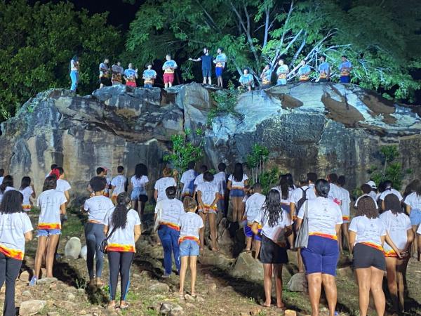 Emo&ccedil;&atilde;o: Grupo Escaleta realiza Ensaio Final da Paix&atilde;o de Cristo de Floriano(Imagem:Ascom Escalet )