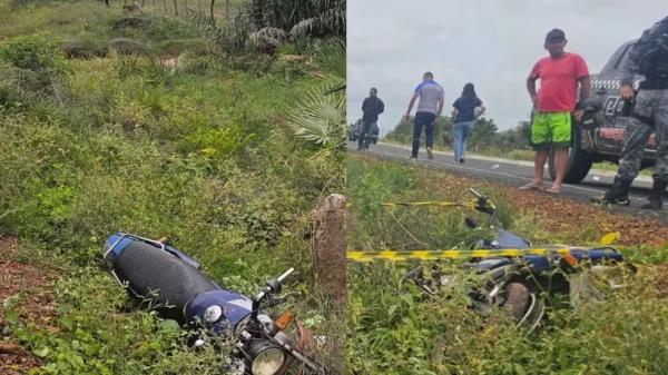 Porteiro morre ap&oacute;s perder o controle de moto no Piau&iacute;.(Imagem:Pol&iacute;cia Militar)