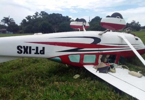 Avião cai e polícia suspeita de uso para tráfico de drogas.(Imagem:Divulgação)