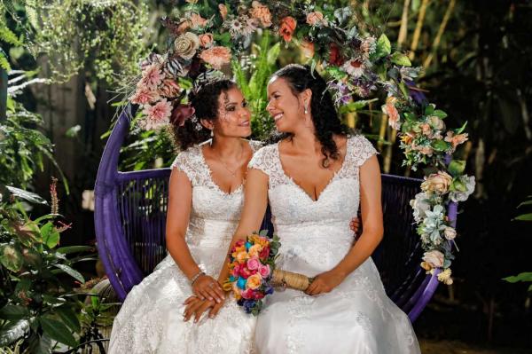 Noivas abrem processo e Piauí registram 1º casamento homoafetivo religioso(Imagem:Reprodução)