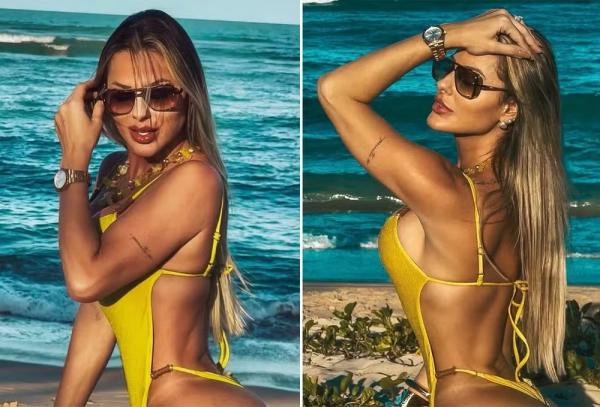 Mariana Polastreli posta fotos cortadas após pedido de Eduardo Costa.(Imagem: Reprodução/Instagram)