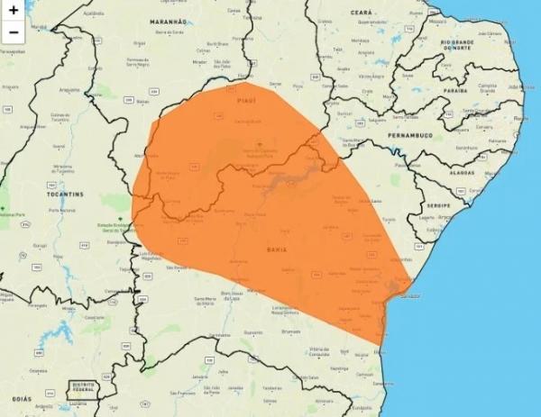 Inmet alerta para chuvas fortes em 84 cidades piauienses(Imagem:Reprodução)