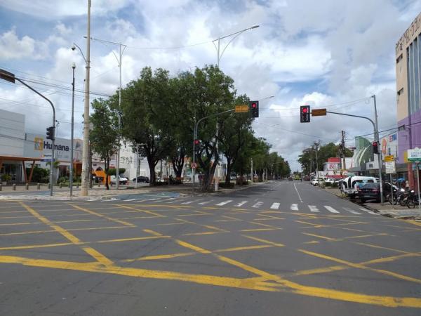 Avenida Frei Serafim, no Centro de Teresina.(Imagem:Alejandro Fernandes/TV Clube)