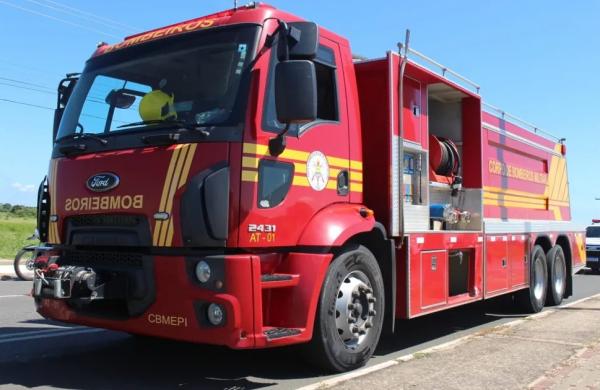 Corpo de Bombeiros em Teresina, Piauí.(Imagem:Andrê Nascimento/g1)