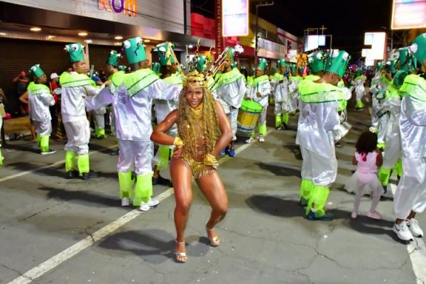 Desfile de escolas de samba e shows na beira-rio marcam o último dia do Carnaval de Floriano.(Imagem:Secom )