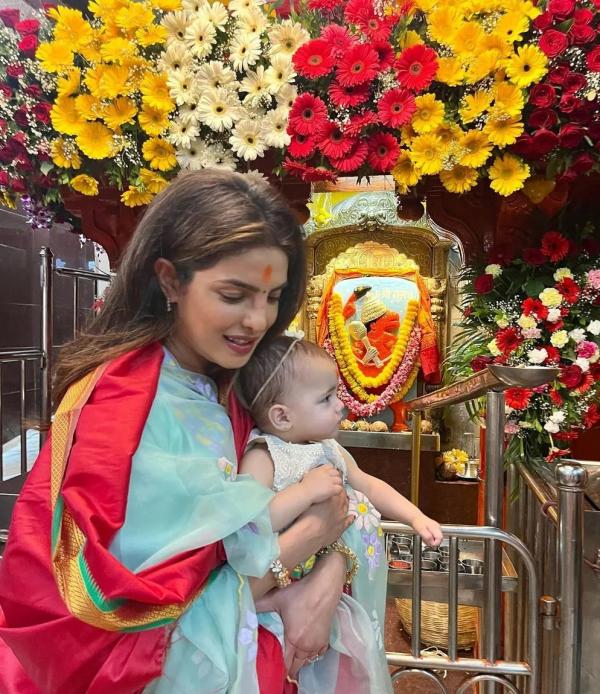 Priyanka Chopra e a filha Malti.(Imagem:Reprodução/Instagram)