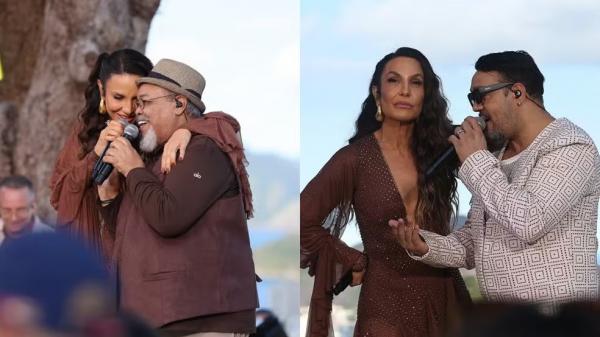 Ivete Sangalo canta com Jorge Aragão, Belo e mais famosos em gravação de novo projeto de samba.(Imagem:Brazil News/AgNews)